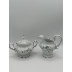 Johann Haviland "Blue Garland" Creamer And Sugar Set